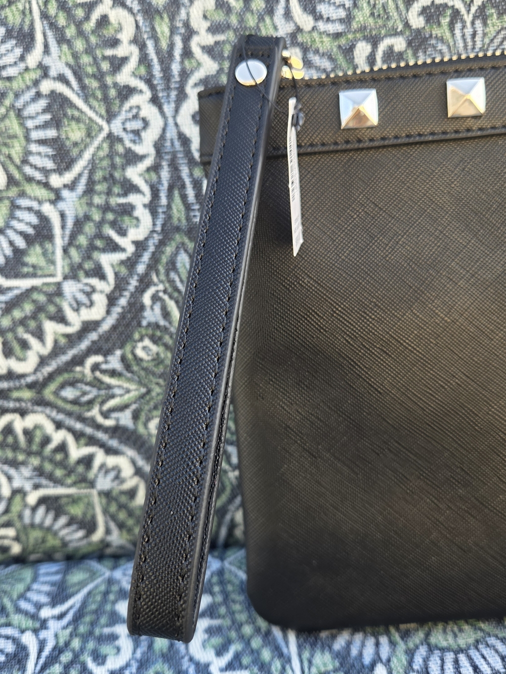 NWT White House Black Market Sunflower Wristlet Clutch Pouch Studded With Bag - Picture 4 of 8